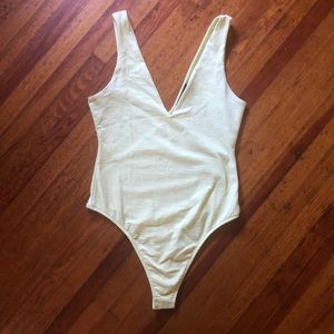 Ribbed Yellow Bodysuit